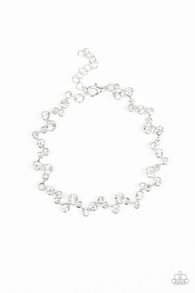 Starlit Stunner - White - Paparazzi Clasp Bracelet