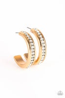 5th Avenue Fashionista - Gold - Paparazzi Gold Hoop Earrings