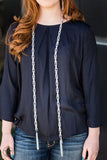 SCARFed for Attention - Silver - Paparazzi Blockbuster Necklace