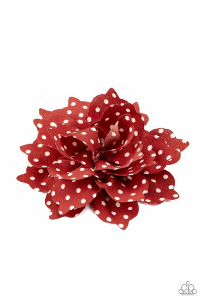Springtime Social - Red - Paparazzi Hair Clip Hair Accessory