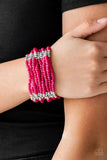 Outback Odyssey - Pink - Paparazzi Stretchy Bracelet
