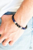 Proverb - Blue - Paparazzi Stretchy Lava Bead Bracelet