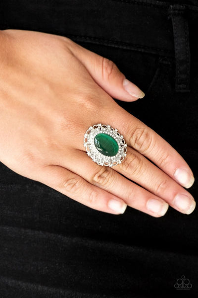 BAROQUE The Spell - Green - Paparazzi Moonstone Ring #4868