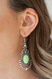 Cameo and Juliet - Green - Paparazzi Earrings