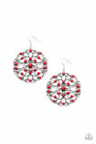 Rainbow Dew - Red - Paparazzi Earrings
