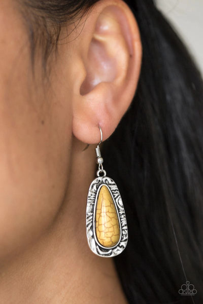 Cruzin Colorado - Yellow - Paparazzi Earrings