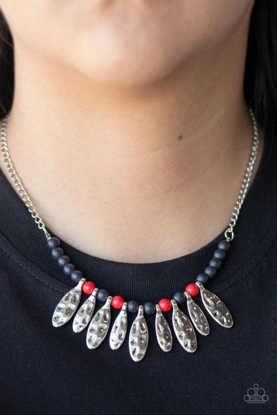 Neutral TERRA-tory - Red - Paparazzi Necklace