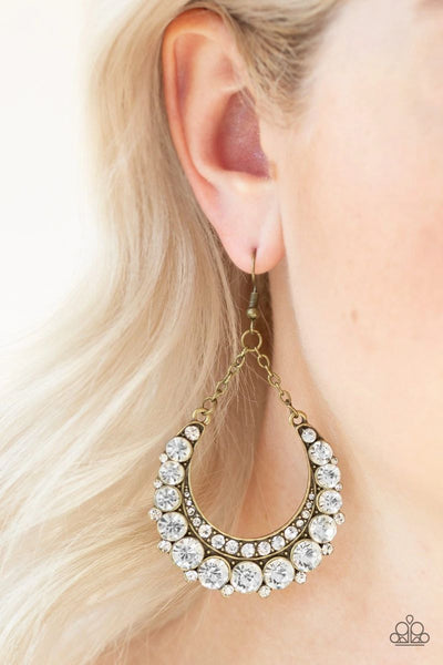Paparazzi - Once In A Showtime - Brass Earrings