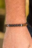 Paparazzi - Easygoing - Brown Stretchy Bracelet 2919(D)