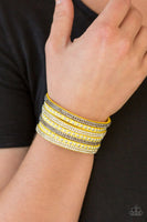 Victory Shine - Yellow - Paparazzi Snap Bracelet