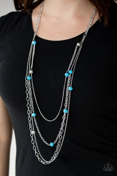Glamour Grotto - Blue - Paparazzi Necklace