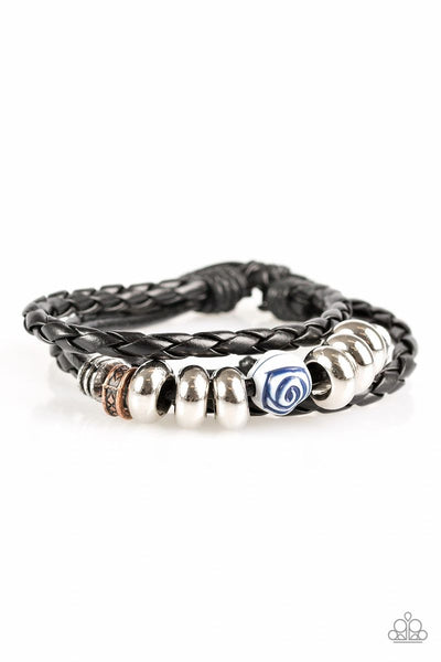 Fearless Forester - Black - Paparazzi Sliding Knot Bracelet 425(D)