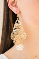 Paparazzi - Lure Them In - Gold Earrings