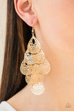 Paparazzi - Lure Them In - Gold Earrings