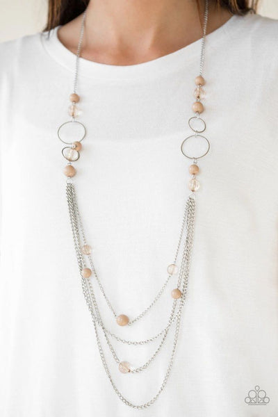 Bubbly Bright - Brown - Paparzzi Necklace
