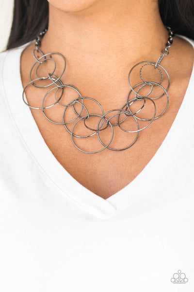 Paparazzi - Circa de Couture - Black Necklace #4051 (D)
