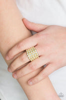 Million Dollar Masquerade - Gold - Paparazzi Ring