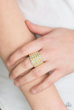 Million Dollar Masquerade - Gold - Paparazzi Ring