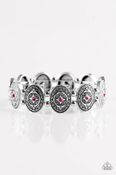 Girl Grandeur - Pink - Paparazzi Stretchy Bracelet