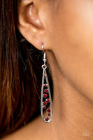 Here Comes The Reign - Red - Paparazzi Earrings #4593 (D)