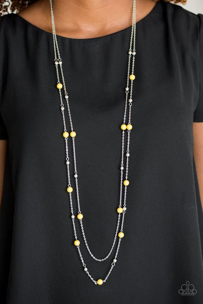 Beach Party Pageant - Yellow - Paparazzi Necklace #4658