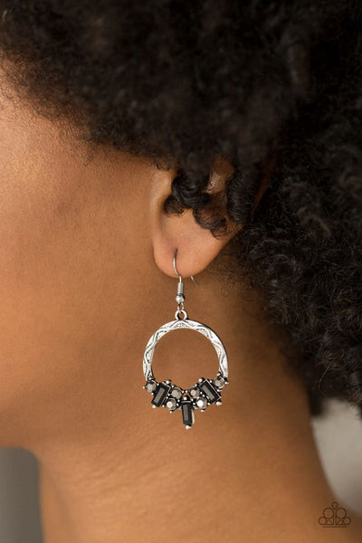 On The Uptrend - Black - Paparazzi Earrings