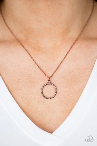 Simply Simple - Copper - Paparazzi Necklace #2222