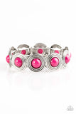 Adventurously Amazon - Pink - Paparazzi Stretchy Bracelet #1700 (D)