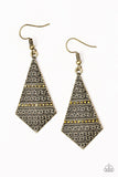 Paparazzi - Terra Trending - Brass Earrings