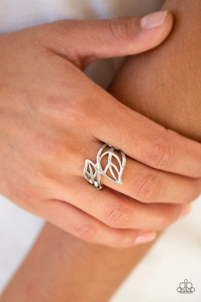 LEAF It All Behind - Silver - Paparazzi Ring