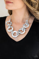 Chromatic Charm - Silver - Paparazzi Acrylic Necklace