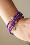 Paparazzi - Really Romantic - Purple Heart Stretchy Bracelet #4251 (D)