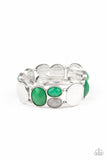 Paparazzi - Chroma Charisma - Green Stretchy Bracelet