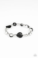 Starry-Eyed Elegance - Black - Paparazzi Stretchy Bracelet #4020 (D)