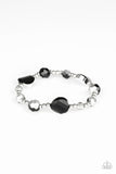 Starry-Eyed Elegance - Black - Paparazzi Stretchy Bracelet #4020 (D)