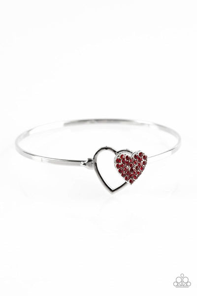 Valentine Vixen - Red - Paparazzi Heart Hinge Bracelet