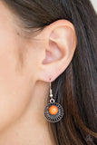 Stylishly Saharan - Orange - Paparazzi Earrings #4476 (D)