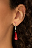 Fleur de Fringe - Red - Paparazzi Necklace