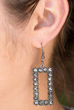 Paparazzi - Mirror, Mirror - Black Earrings