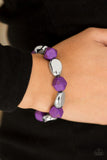 Rock Candy Canyons - Purple - Paparazzi Stretchy Bracelet
