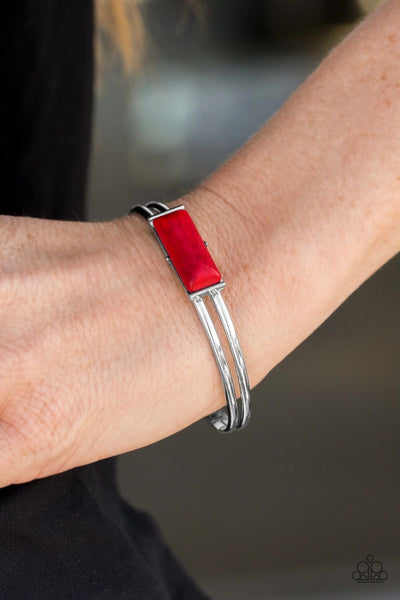 Desert Highway - Red - Paparazzi Cuff Bracelet #2058 (D)