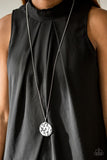 Back To Earth - White - Paparazzi Black Necklace #2955 (D)