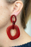 Torrid Tropicana  - Red - Paparazzi Post Acrylic Earrings