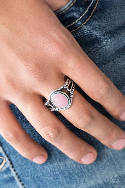Peacefully Peaceful - Pink - Paparazzi Ring