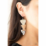 Terra Trek - Silver - Paparazzi Earrings