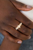 Elegantly Ever After - Gold - Paparazzi Ring