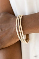 Drop A SHINE - Gold - Paparazzi Snap Bracelet