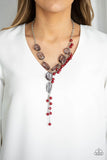 Paparazzi "Prismatic Princess" - Red Necklace #2048 (D)
