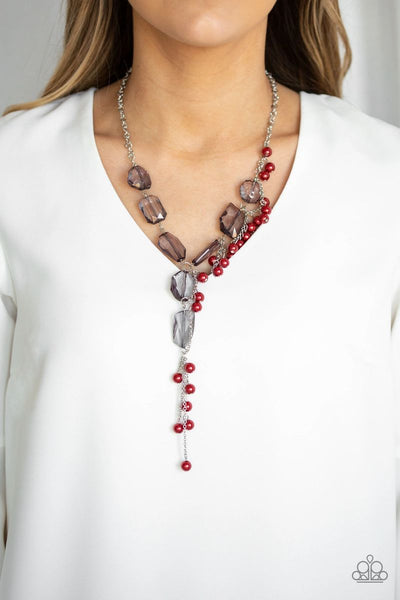 Paparazzi "Prismatic Princess" - Red Necklace #2048 (D)