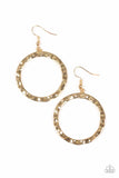 Hammer Time - Gold - Paparazzi Earrings #1643